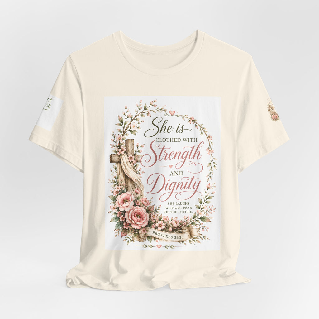 Julia's Graceful Roots™  She Is  Tee |  Floral T-Shirt