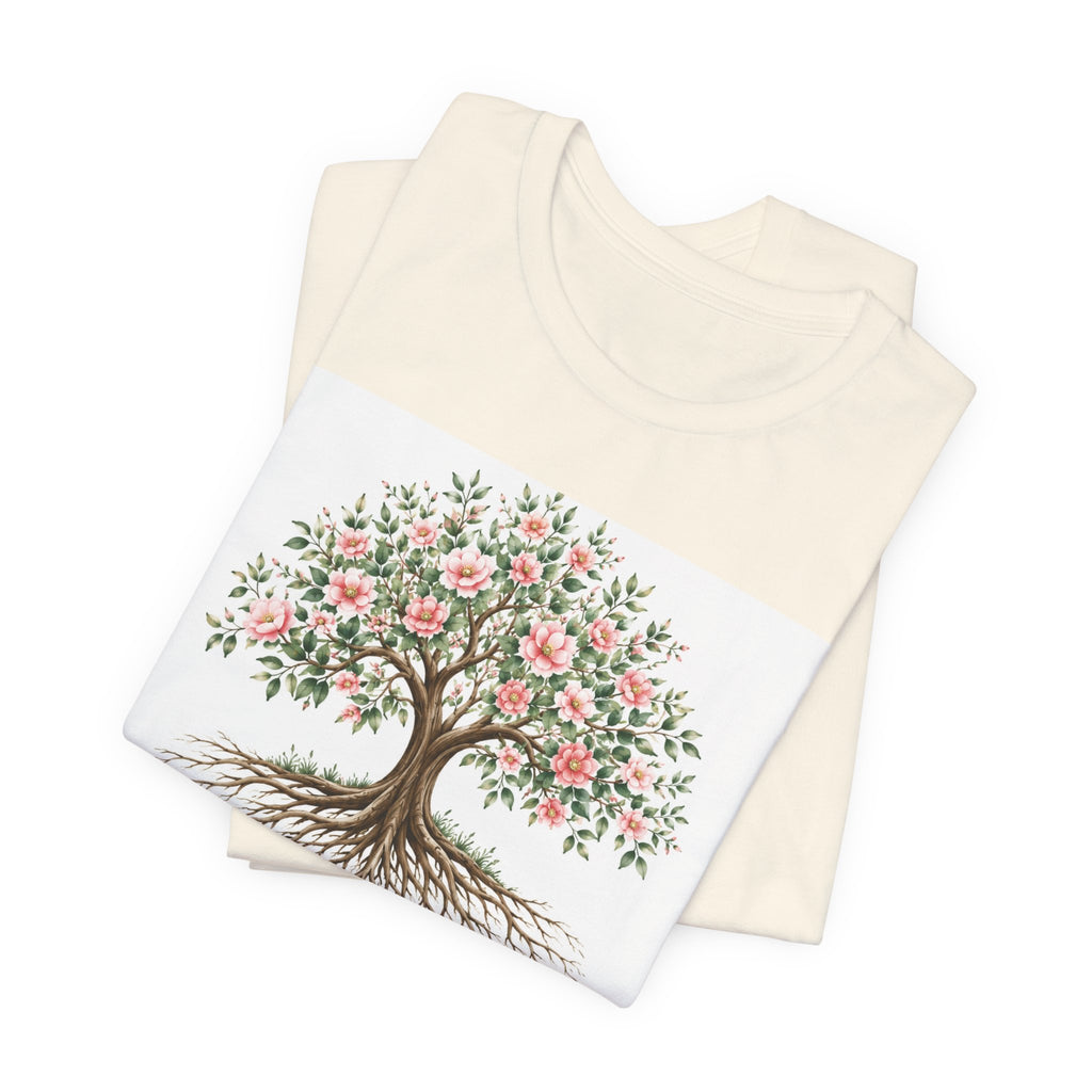 Julia's Graceful Roots™ Tree Tee | Rooted in Faith Floral T-Shirt