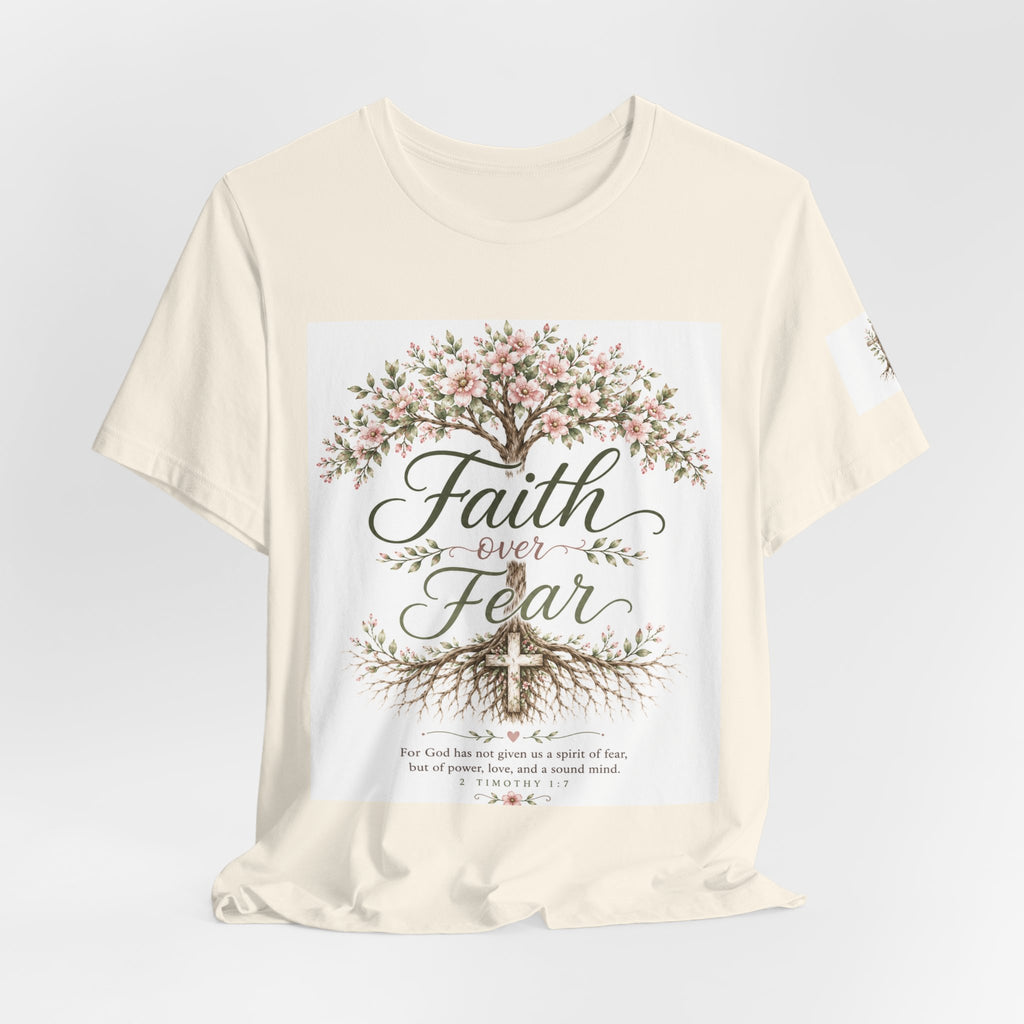 Julia's Graceful Roots™ Tee | Faith Over Fear Floral T-Shirt