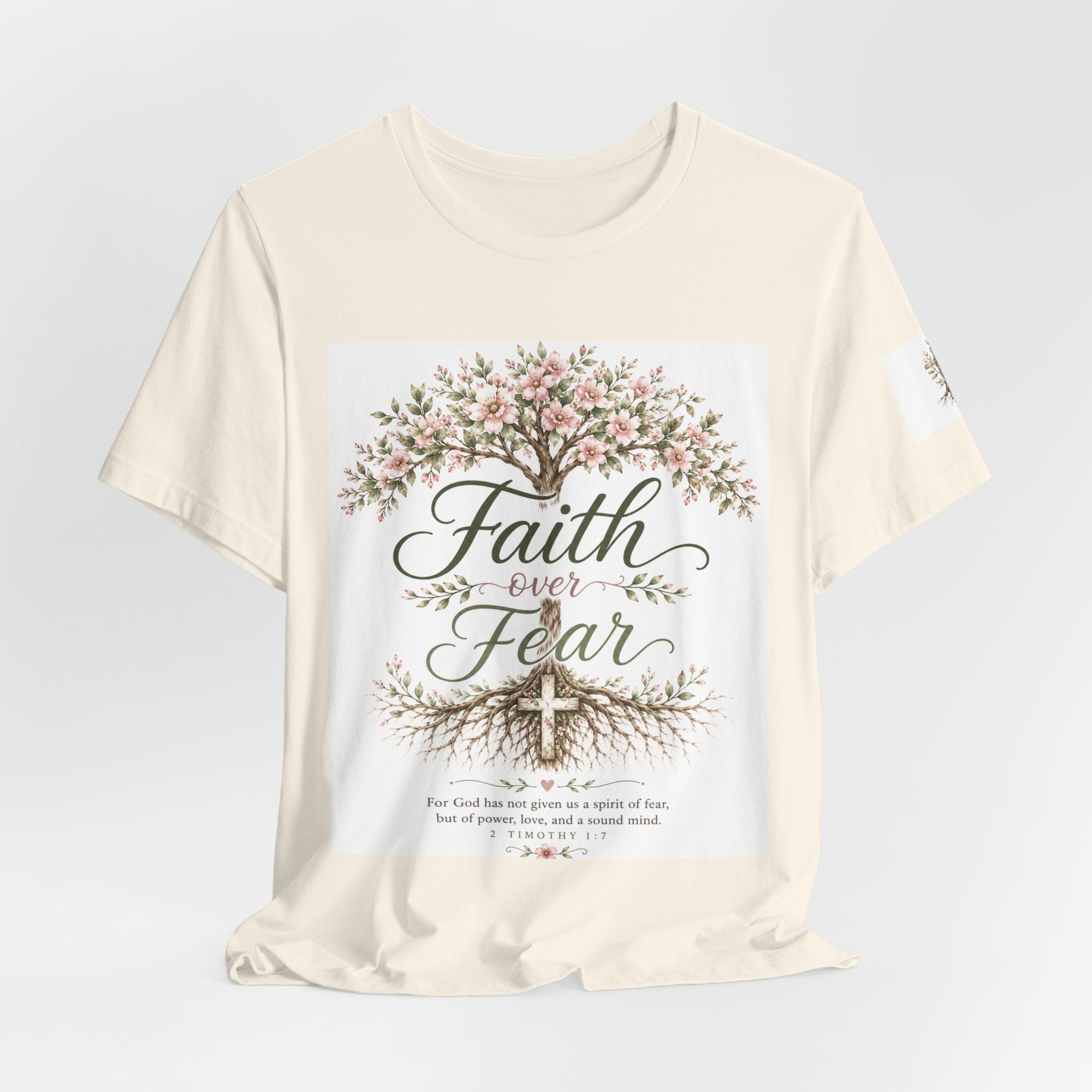 Julia's Graceful Roots™ Tee | Faith Over Fear Floral T-Shirt