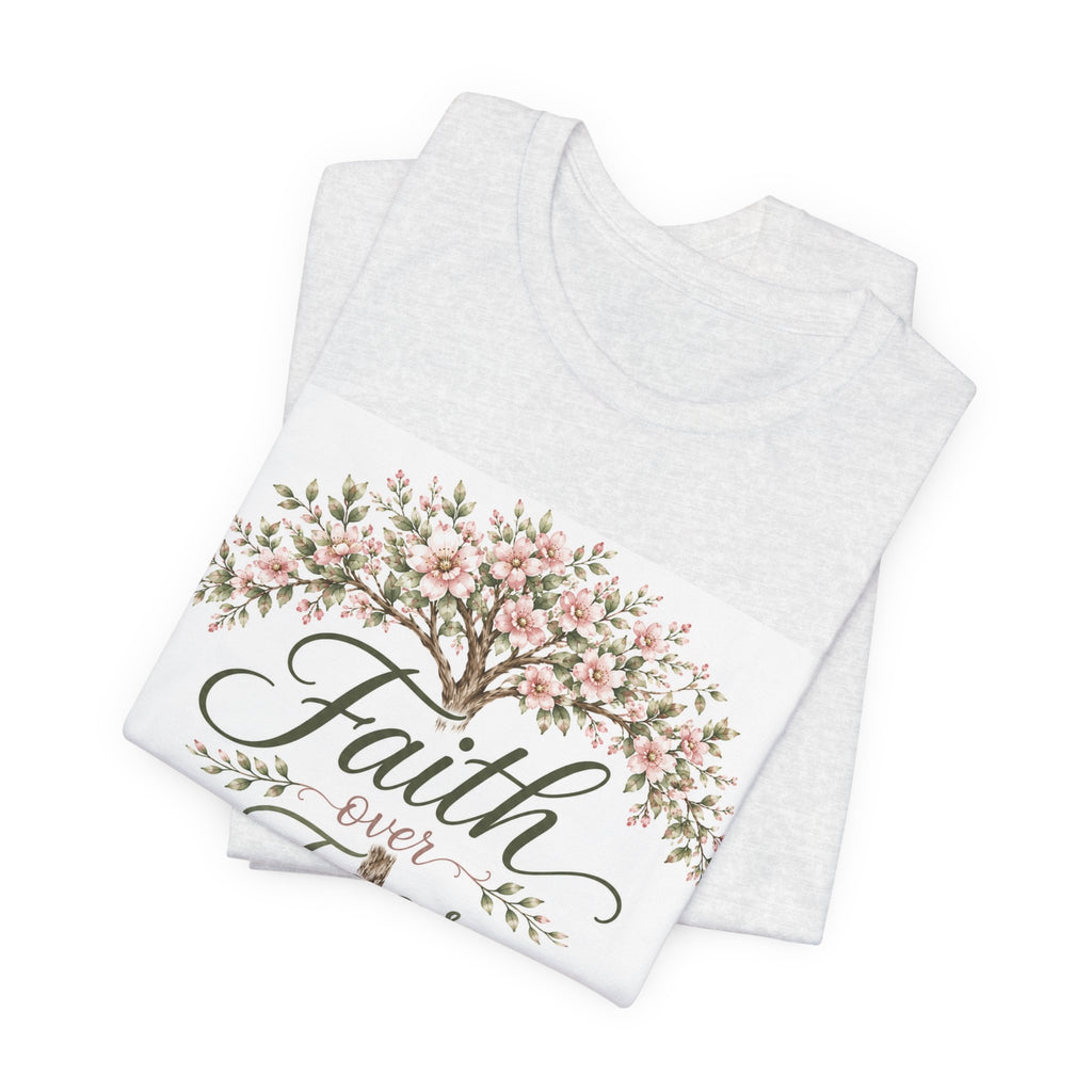 Julia's Graceful Roots™ Tee | Faith Over Fear Floral T-Shirt