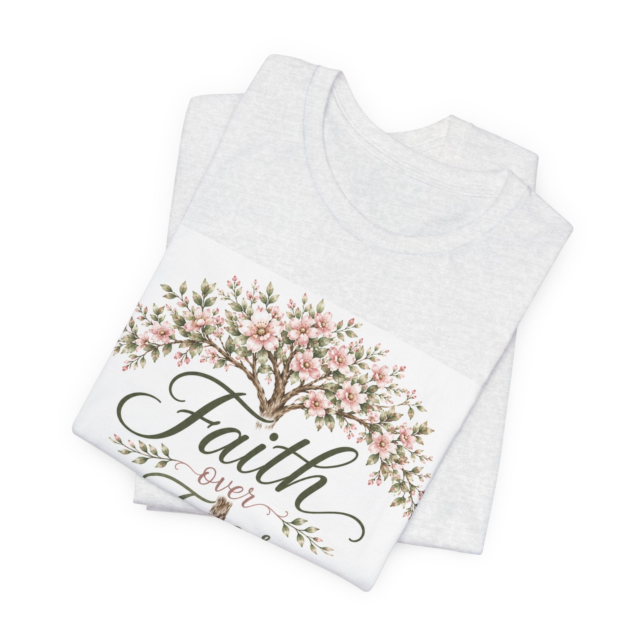 Julia's Graceful Roots™ Tee | Faith Over Fear Floral T-Shirt