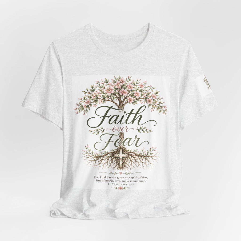 Julia's Graceful Roots™ Tee | Faith Over Fear Floral T-Shirt
