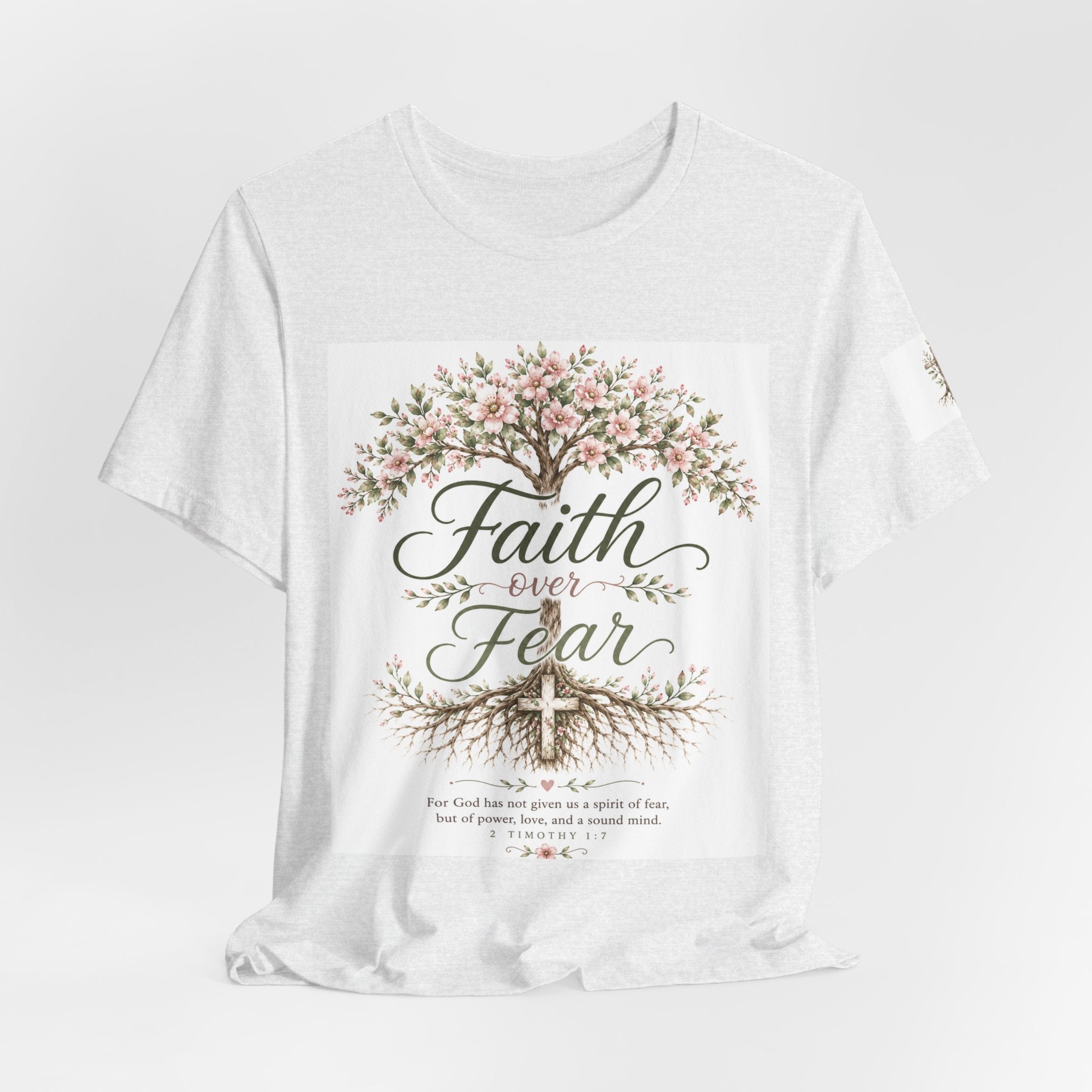Julia's Graceful Roots™ Tee | Faith Over Fear Floral T-Shirt