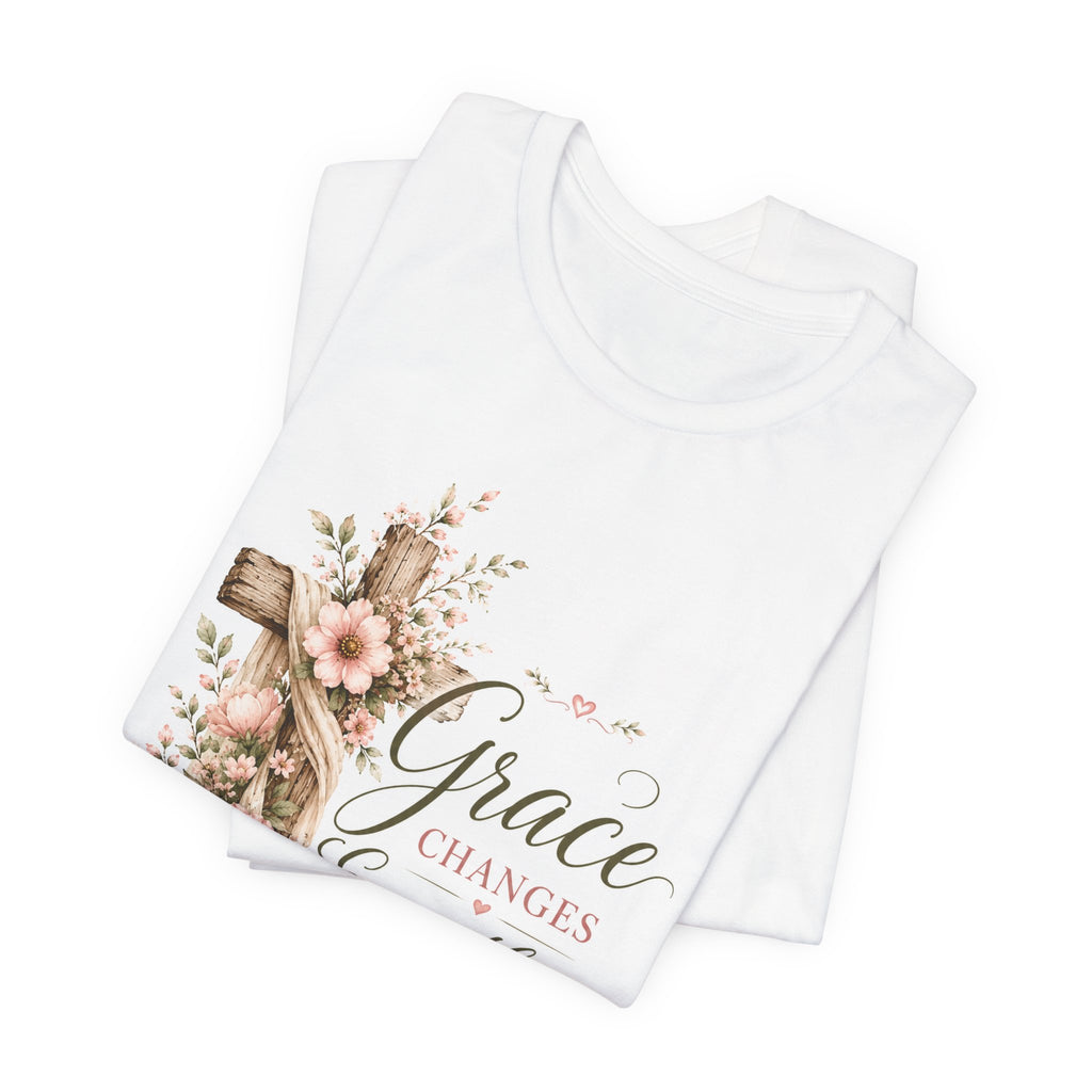 Julia's Graceful Roots™ Tee | His Grace Floral T-Shirt