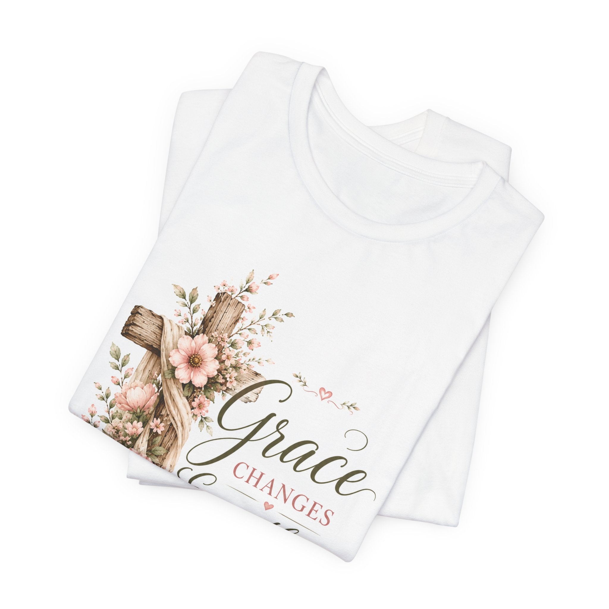 Julia's Graceful Roots™ Tee | His Grace Floral T-Shirt