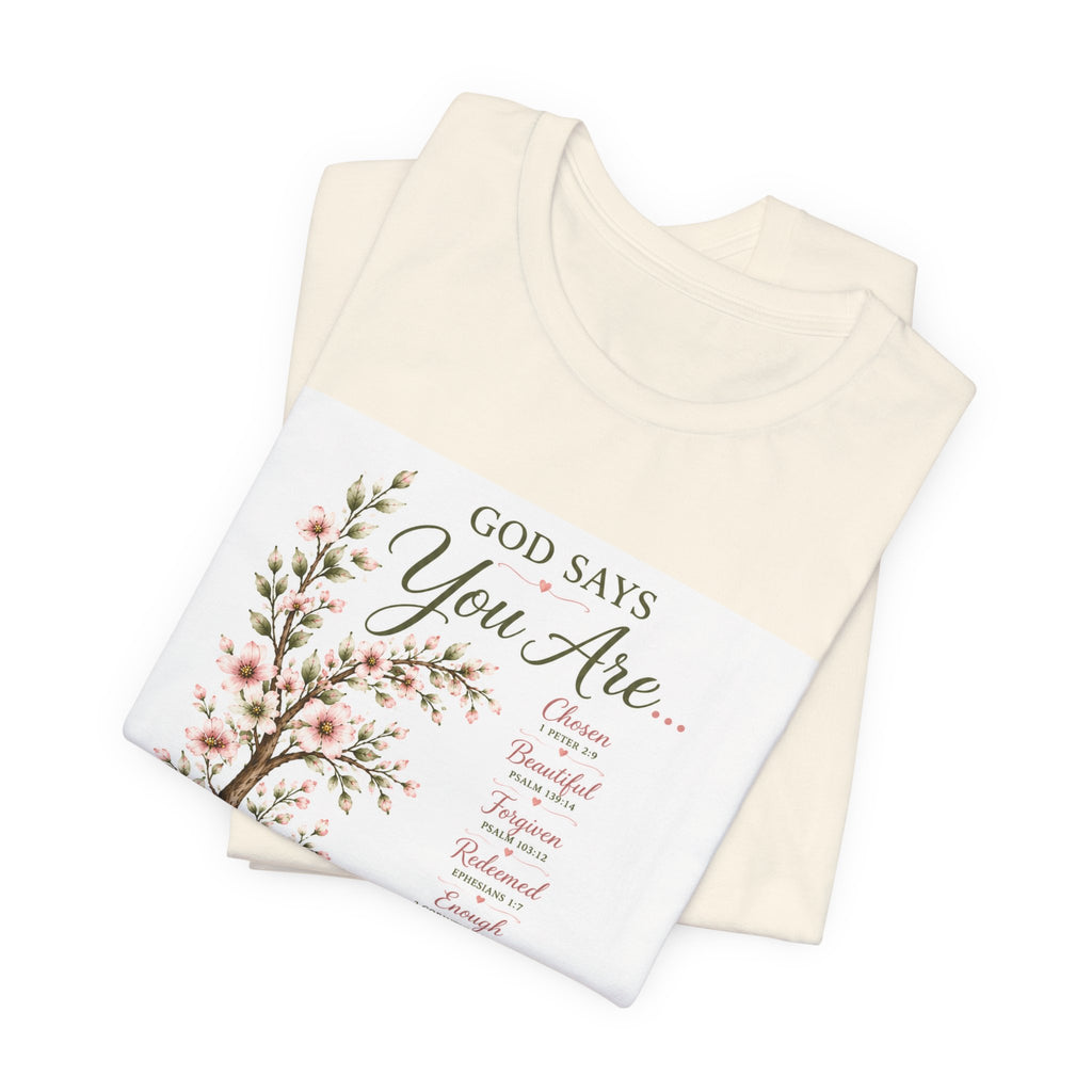 Julia's Graceful Roots™ Tee | God Says Floral T-Shirt