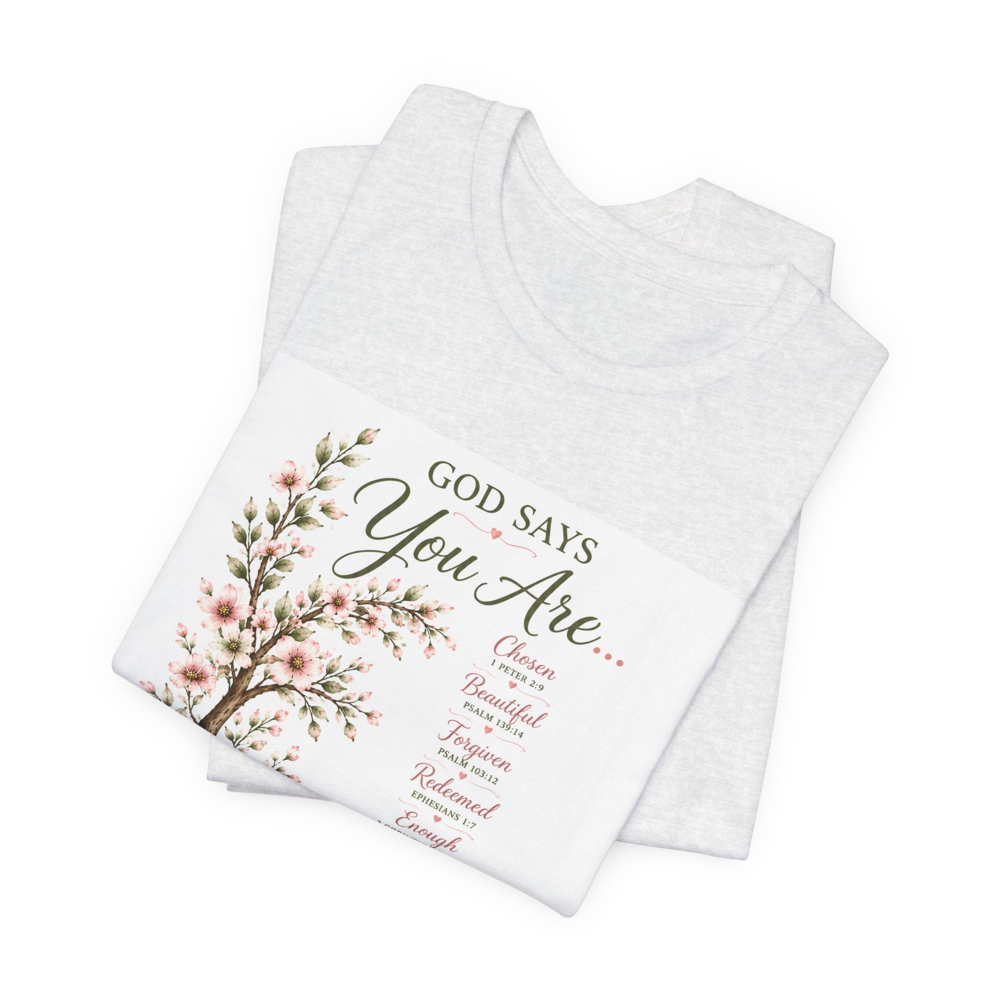 Julia's Graceful Roots™ Tee | God Says Floral T-Shirt