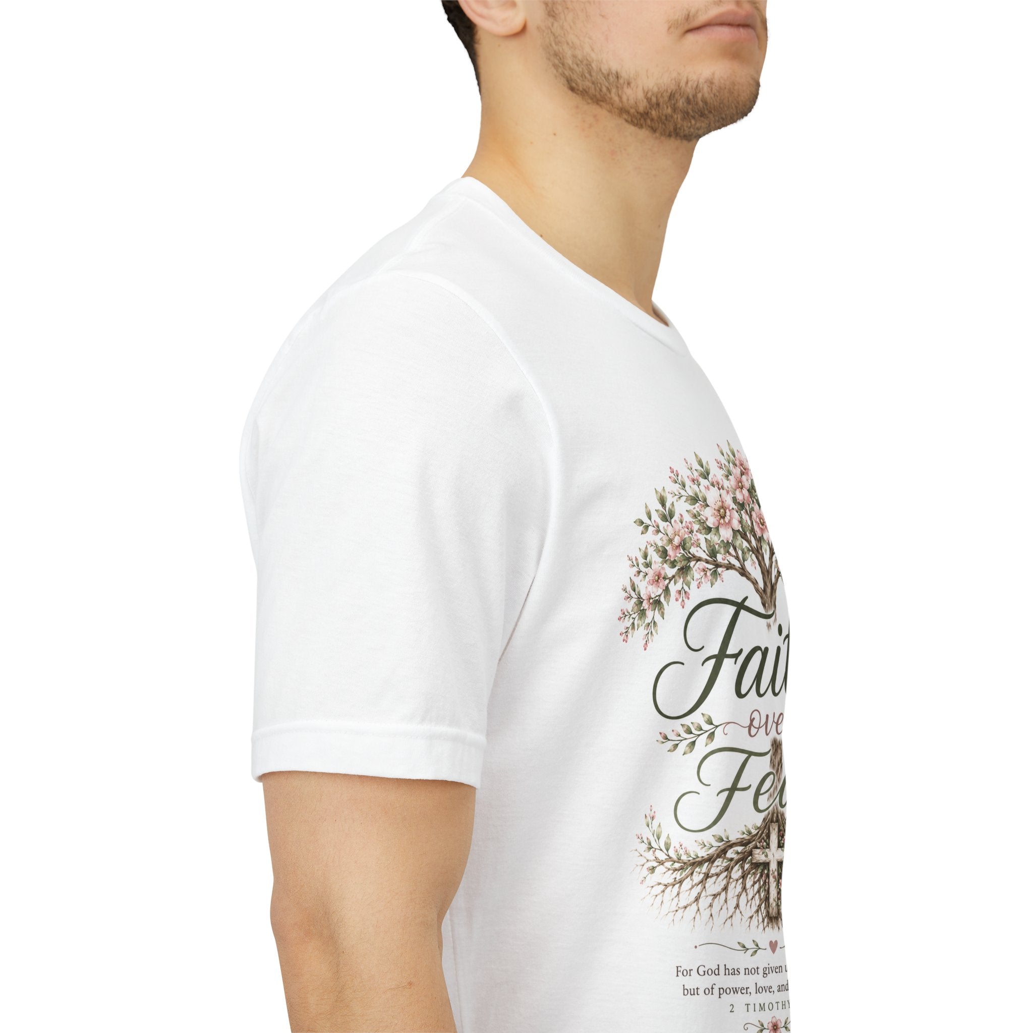 Julia's Graceful Roots™ Tee | Faith Over Fear Floral T-Shirt