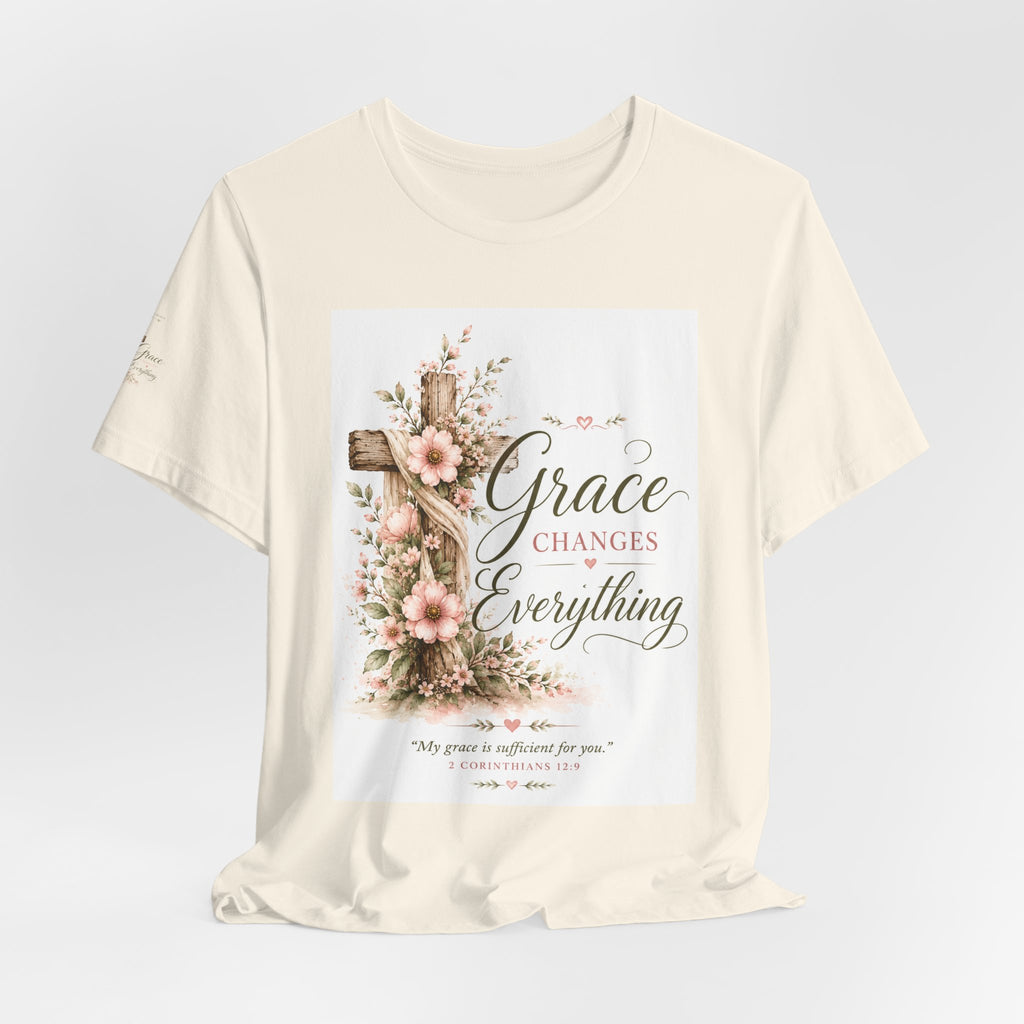 Julia's Graceful Roots™ Tee | His Grace Floral T-Shirt