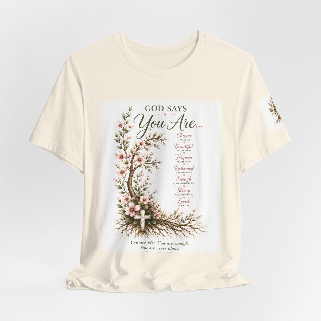 Julia's Graceful Roots™ Tee | God Says Floral T-Shirt