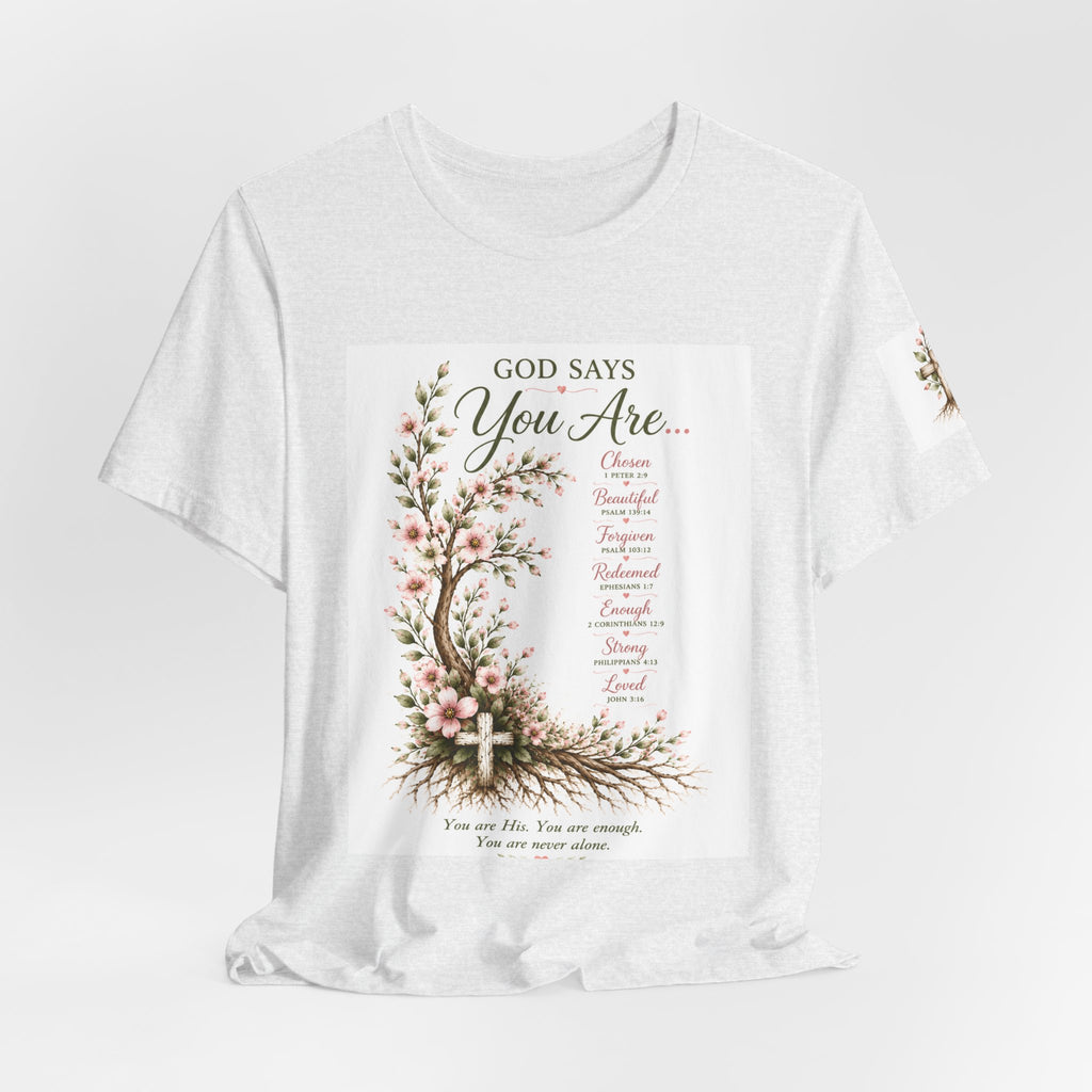 Julia's Graceful Roots™ Tee | God Says Floral T-Shirt