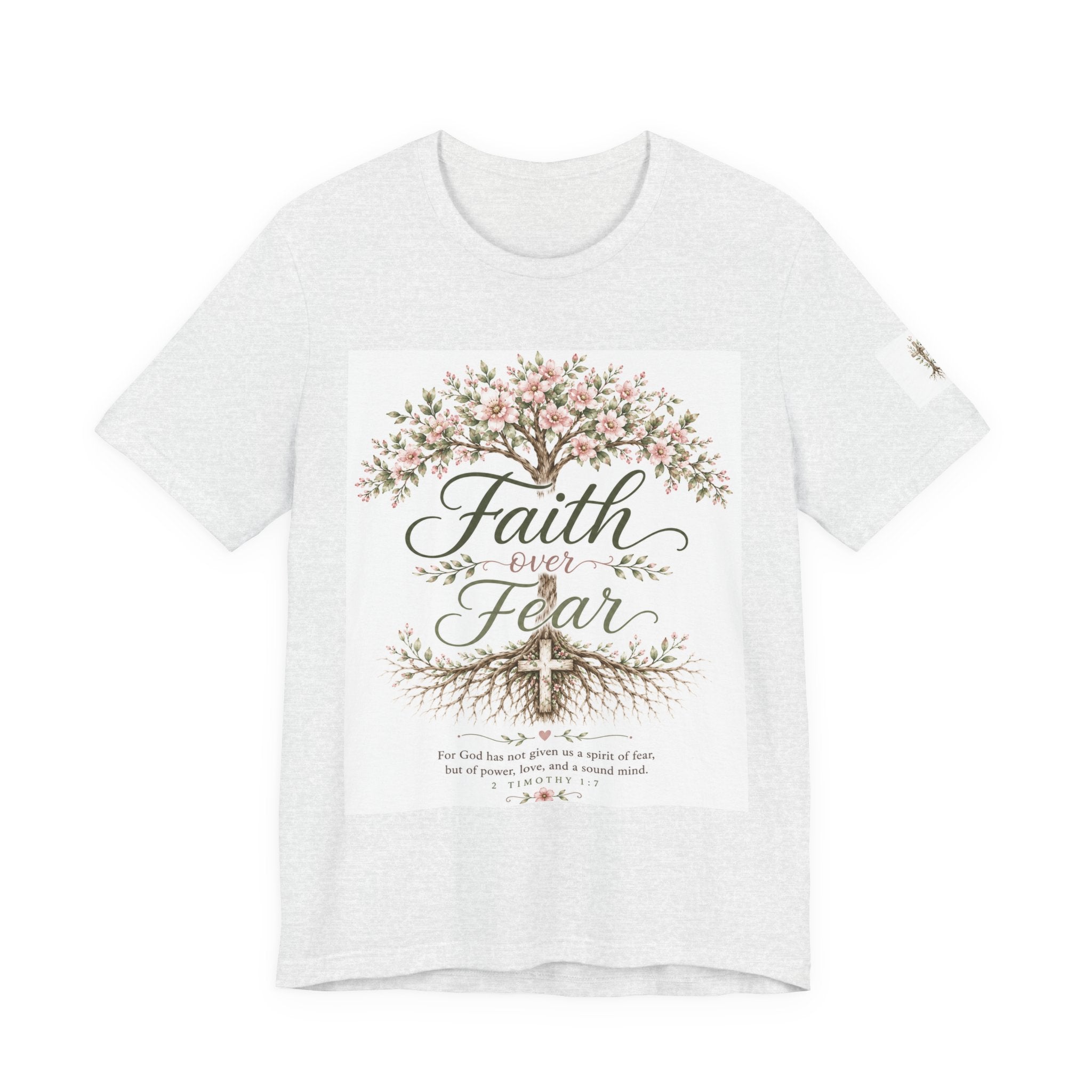 Julia's Graceful Roots™ Tee | Faith Over Fear Floral T-Shirt