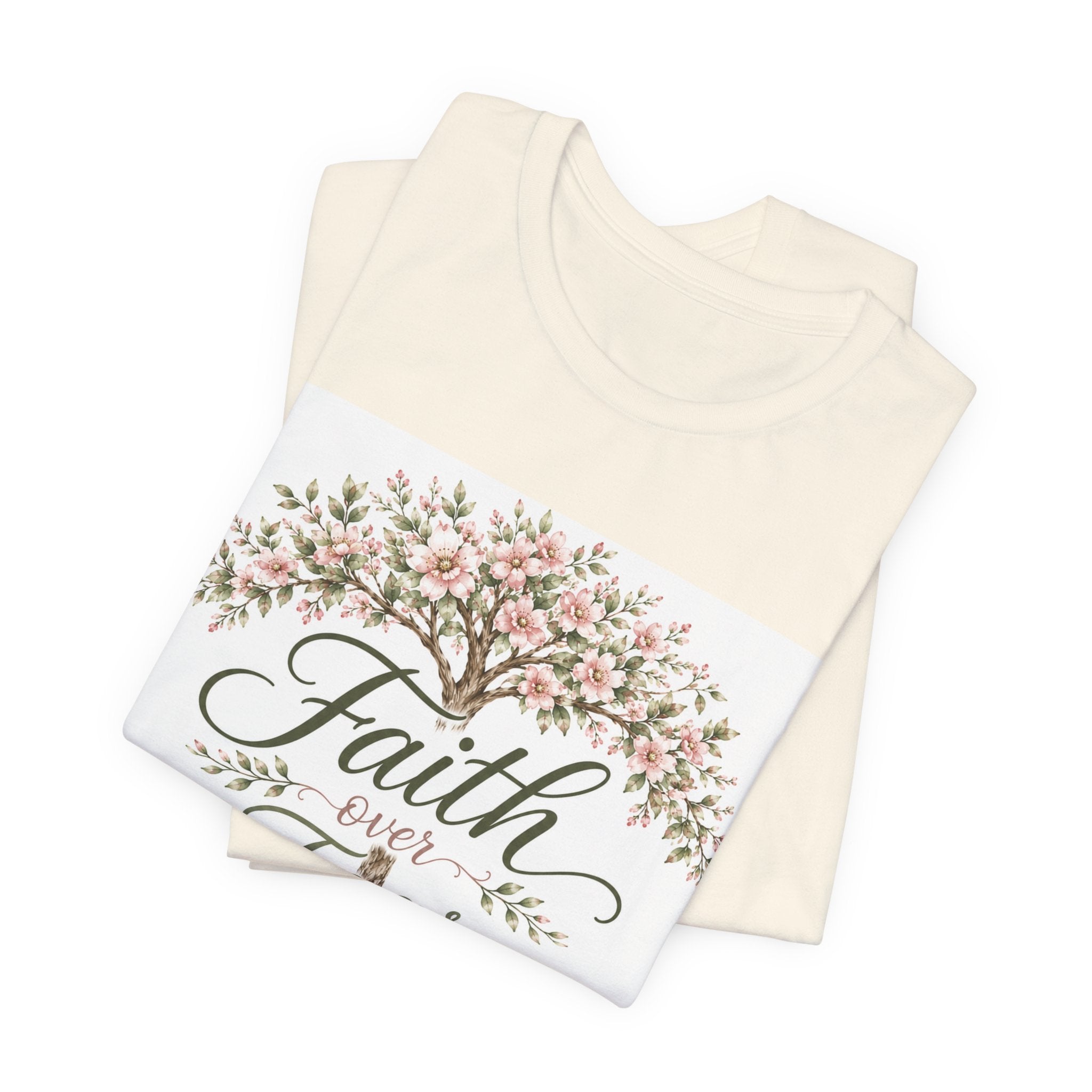 Julia's Graceful Roots™ Tee | Faith Over Fear Floral T-Shirt