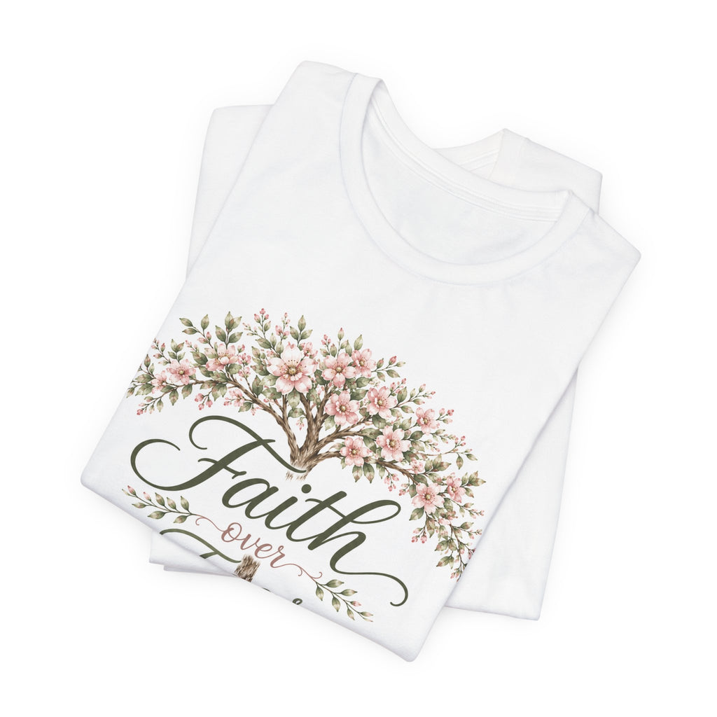 Julia's Graceful Roots™ Tee | Faith Over Fear Floral T-Shirt