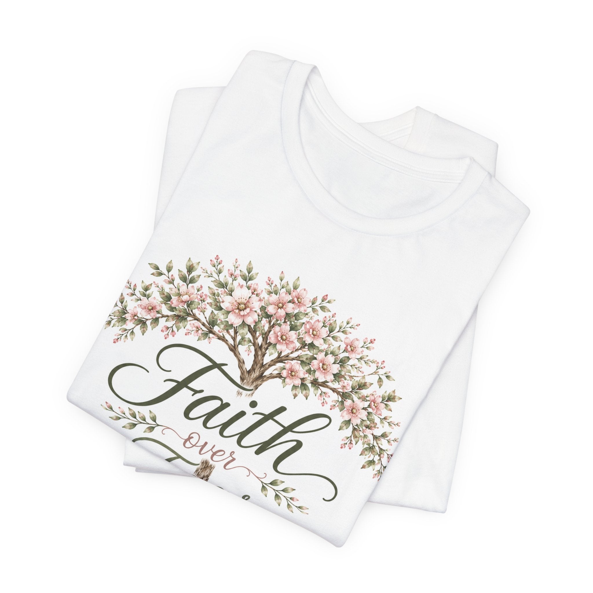 Julia's Graceful Roots™ Tee | Faith Over Fear Floral T-Shirt