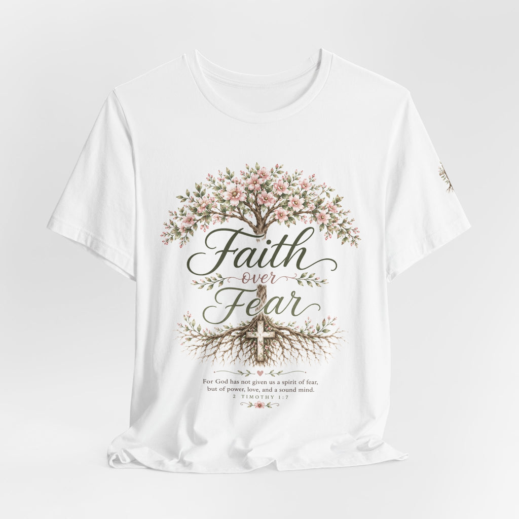 Julia's Graceful Roots™ Tee | Faith Over Fear Floral T-Shirt
