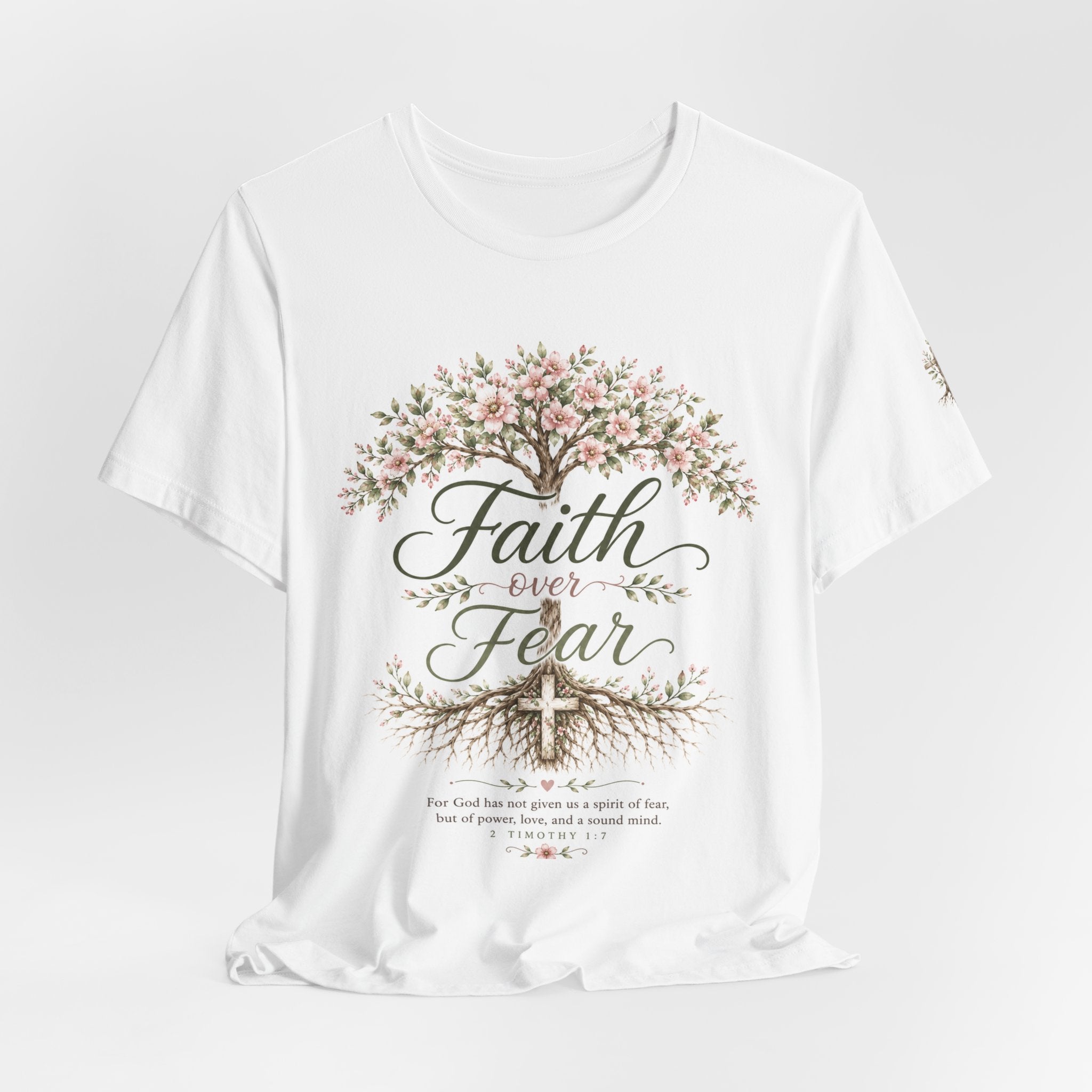 Julia's Graceful Roots™ Tee | Faith Over Fear Floral T-Shirt
