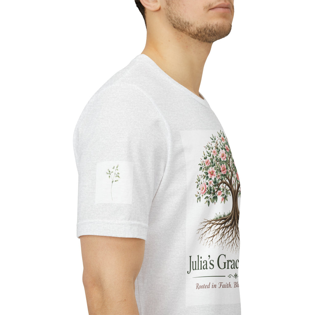 Julia's Graceful Roots™ Tree Tee | Rooted in Faith Floral T-Shirt
