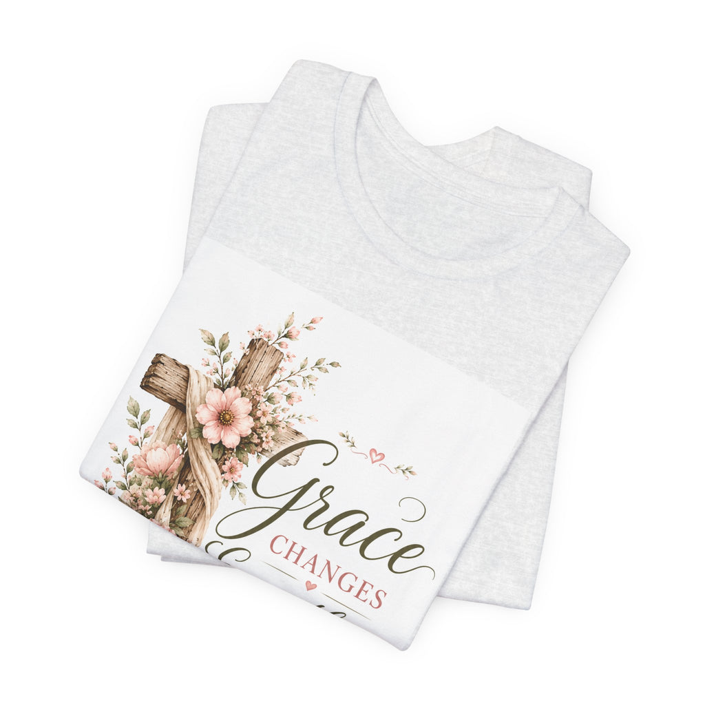 Julia's Graceful Roots™ Tee | His Grace Floral T-Shirt