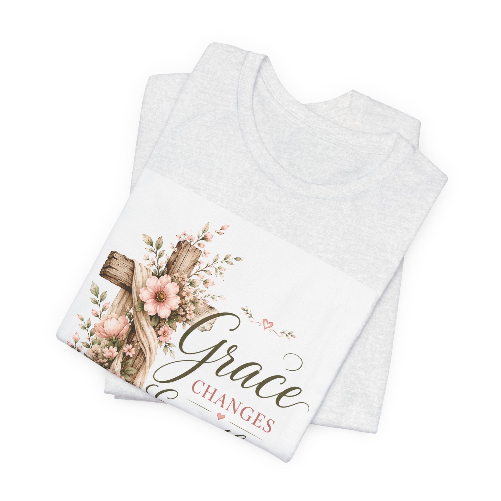 Julia's Graceful Roots™ Tee | His Grace Floral T-Shirt