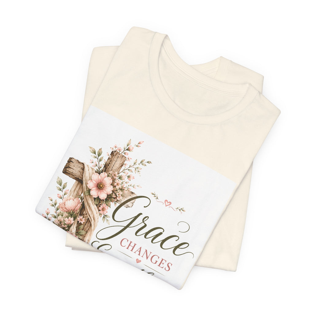 Julia's Graceful Roots™ Tee | His Grace Floral T-Shirt
