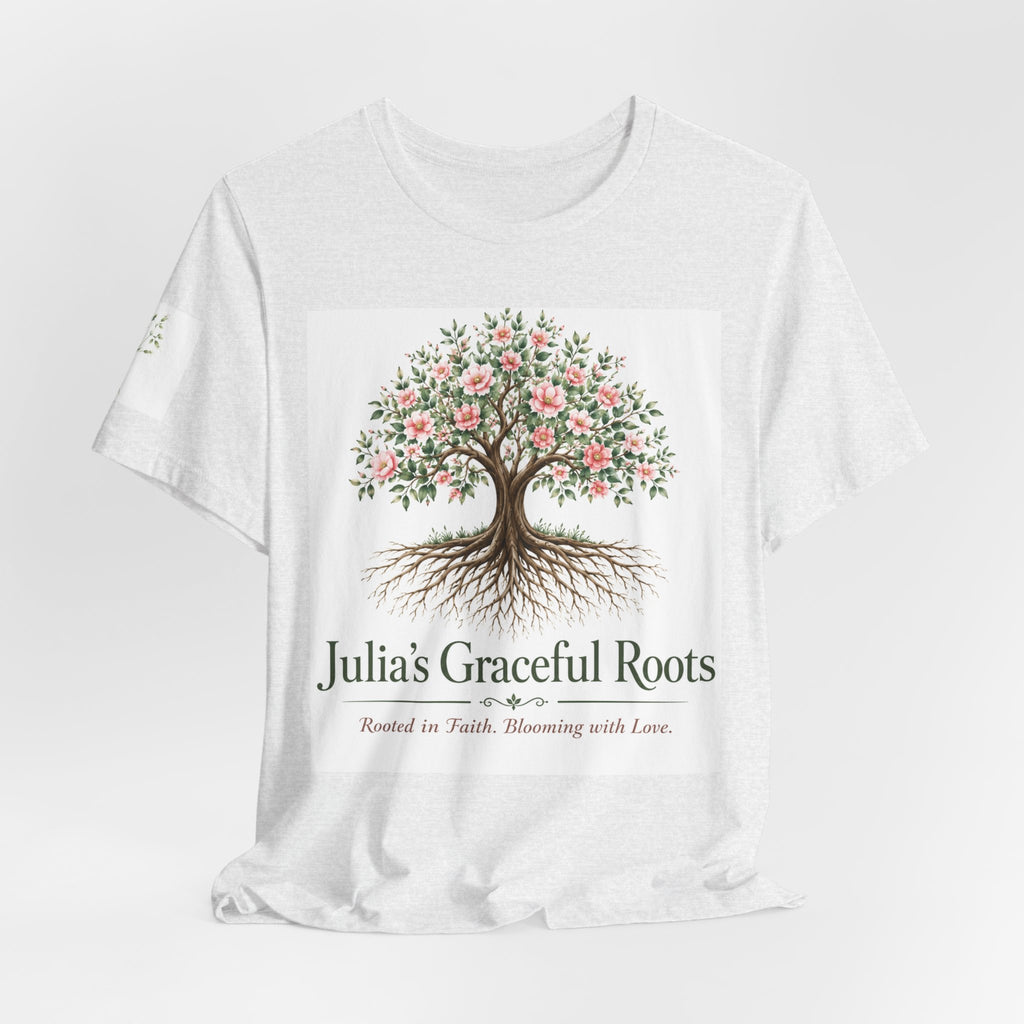 Julia's Graceful Roots™ Tree Tee | Rooted in Faith Floral T-Shirt
