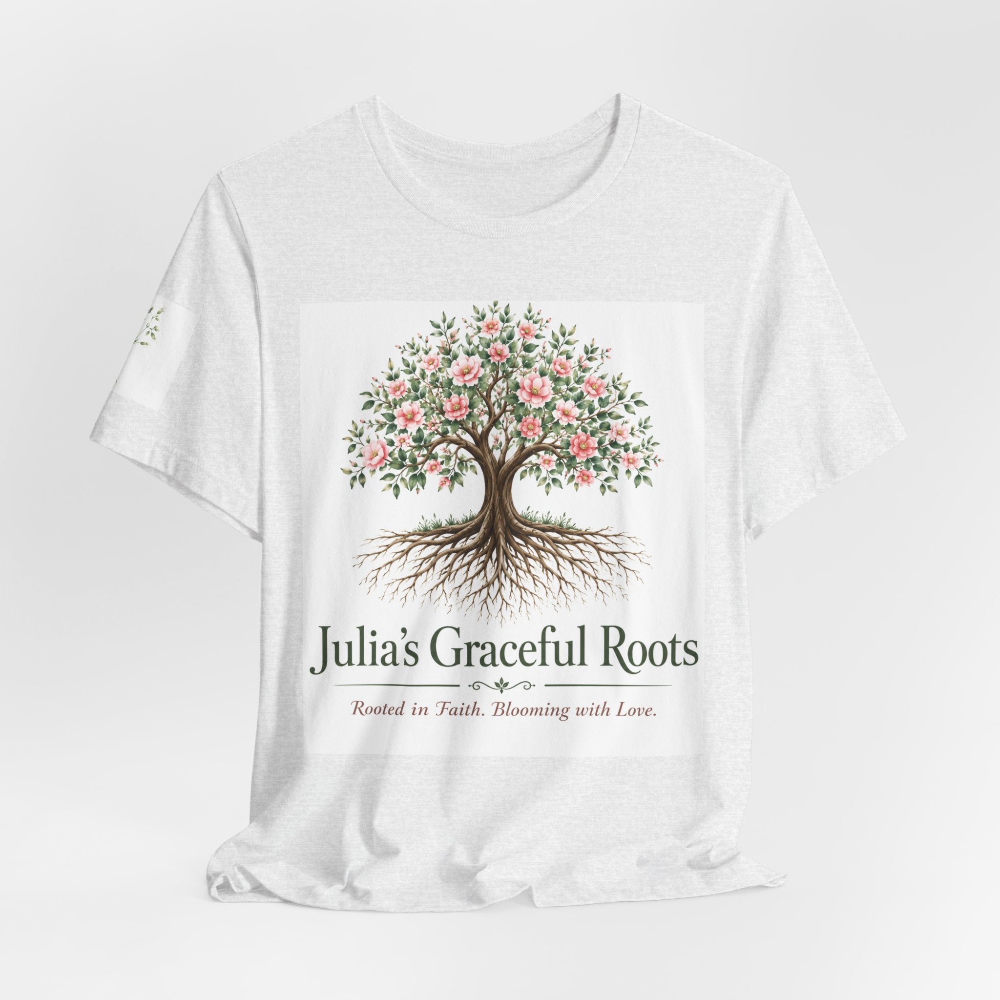 Julia's Graceful Roots™ Tree Tee | Rooted in Faith Floral T-Shirt