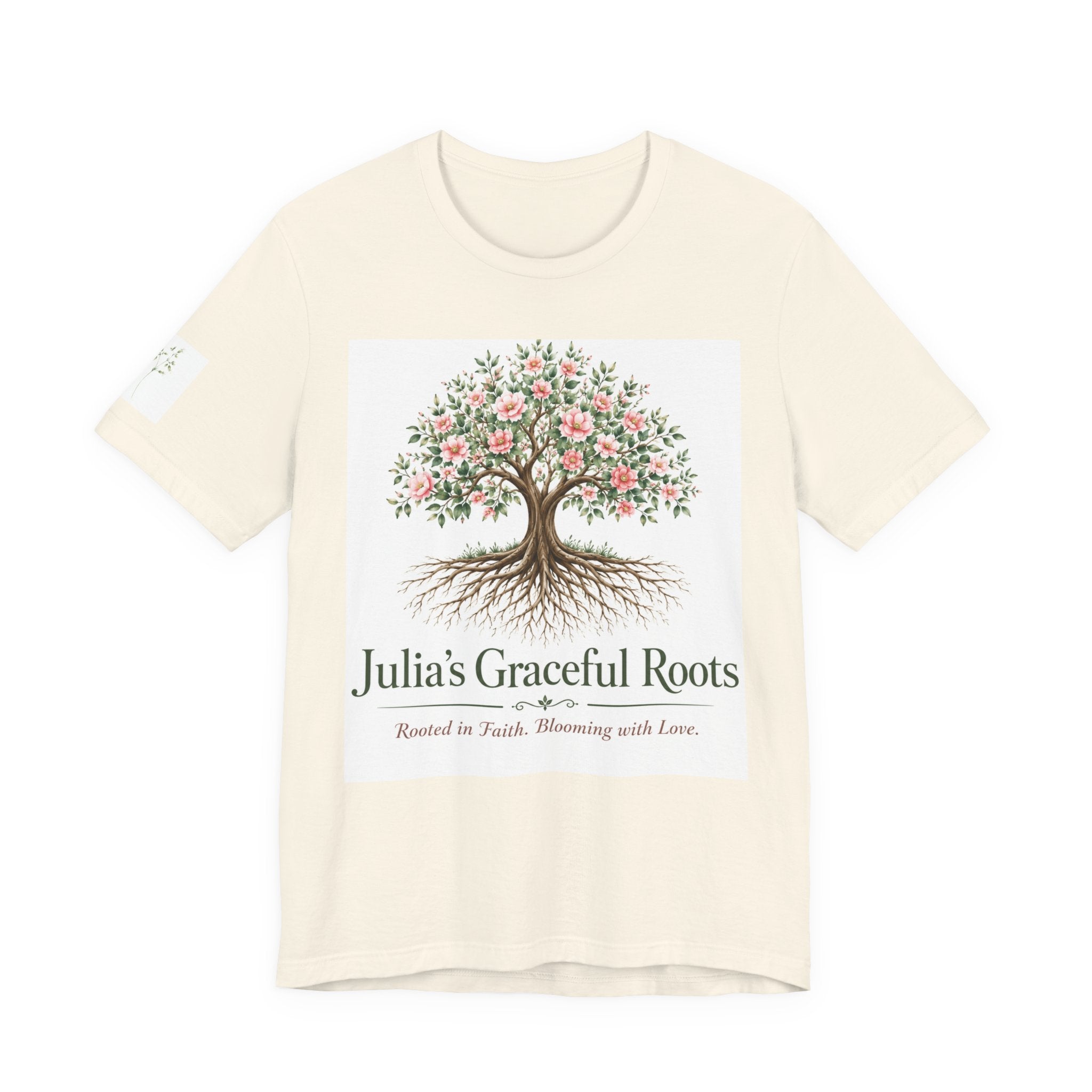Julia's Graceful Roots™ Tree Tee | Rooted in Faith Floral T-Shirt