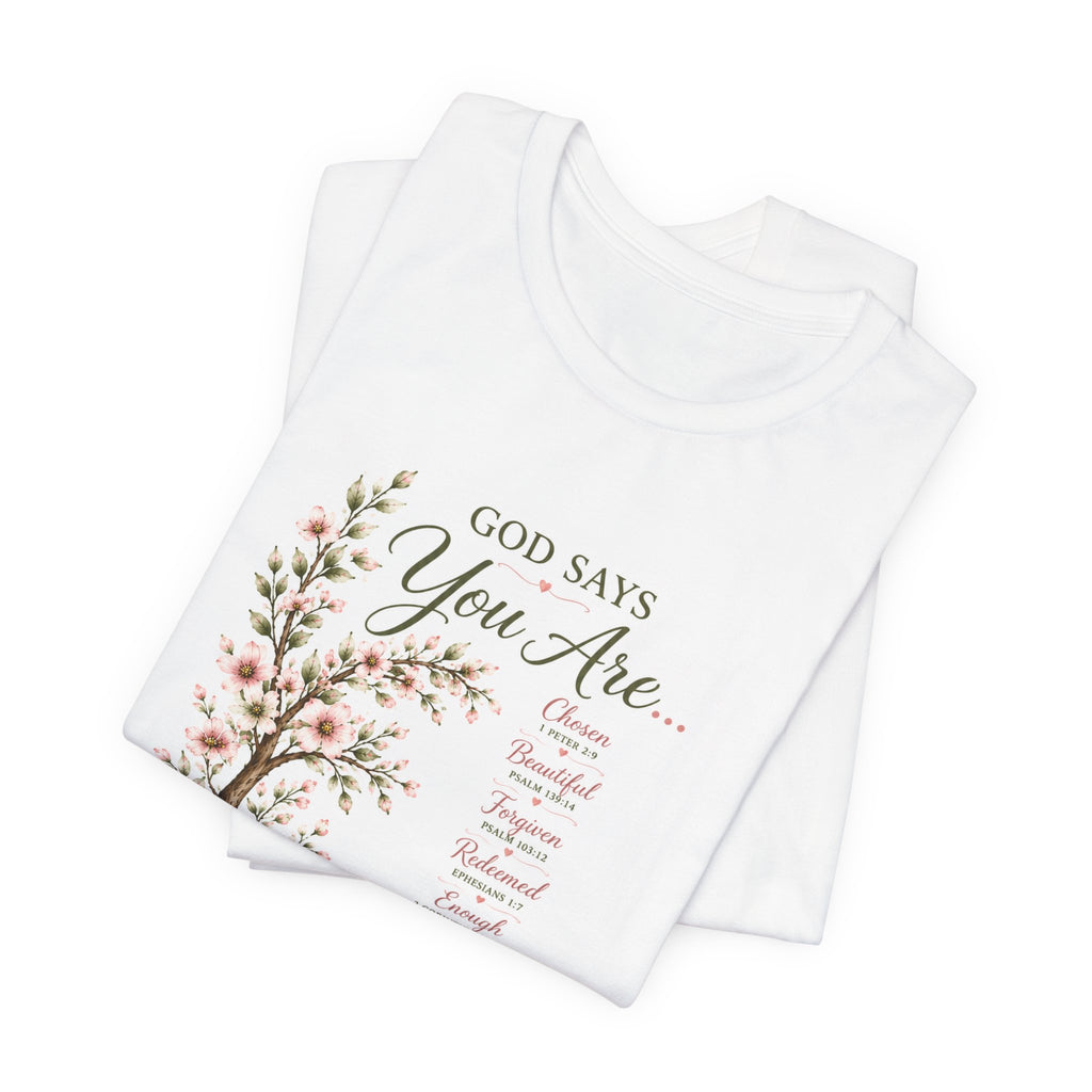 Julia's Graceful Roots™ Tee | God Says Floral T-Shirt
