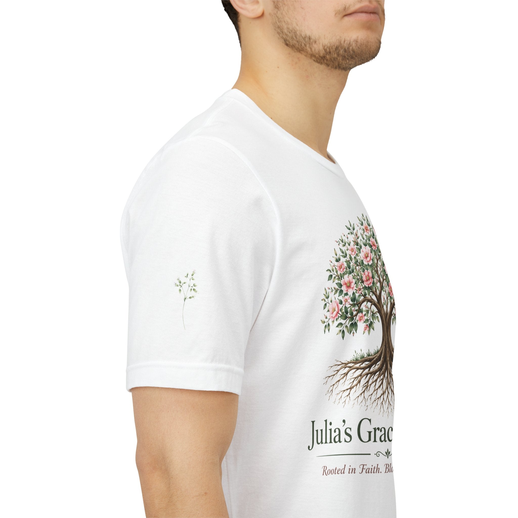 Julia's Graceful Roots™ Tree Tee | Rooted in Faith Floral T-Shirt