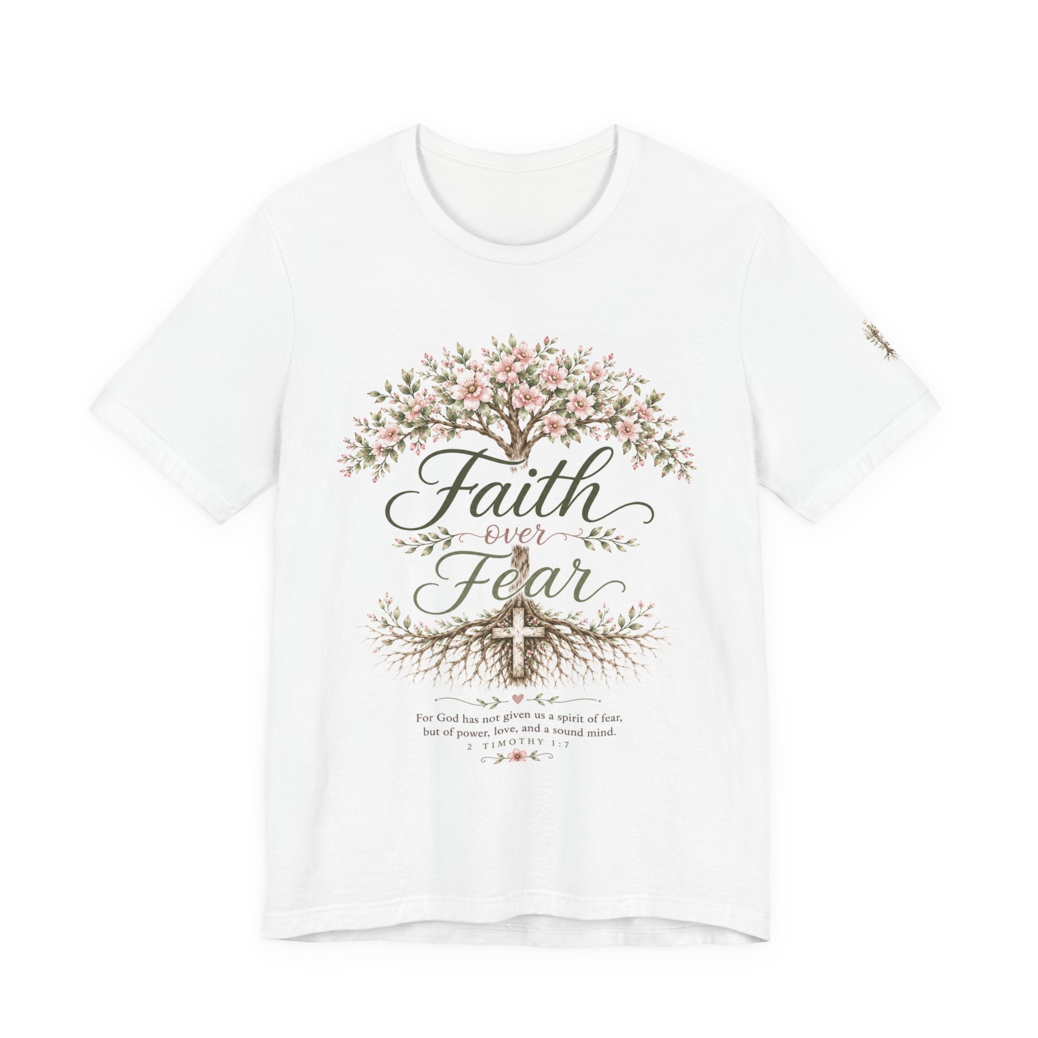 Julia's Graceful Roots™ Tee | Faith Over Fear Floral T-Shirt