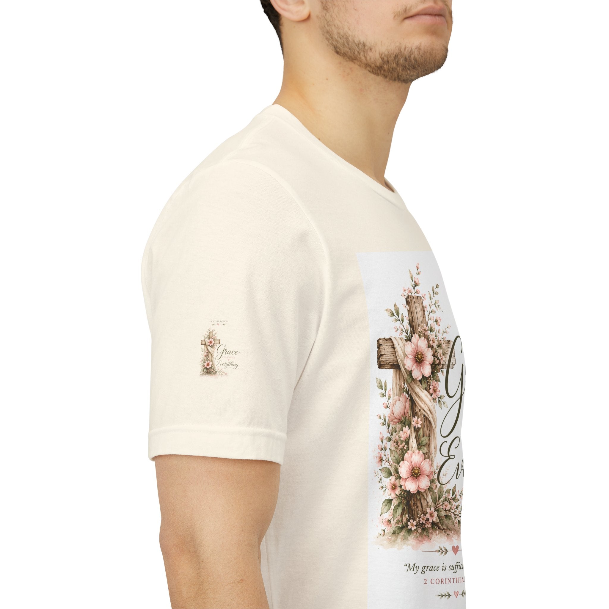 Julia's Graceful Roots™ Tee | His Grace Floral T-Shirt