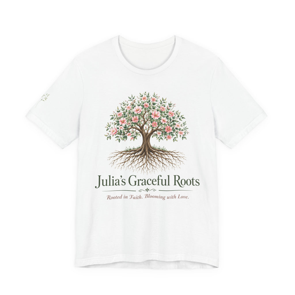 Julia's Graceful Roots™ Tree Tee | Rooted in Faith Floral T-Shirt