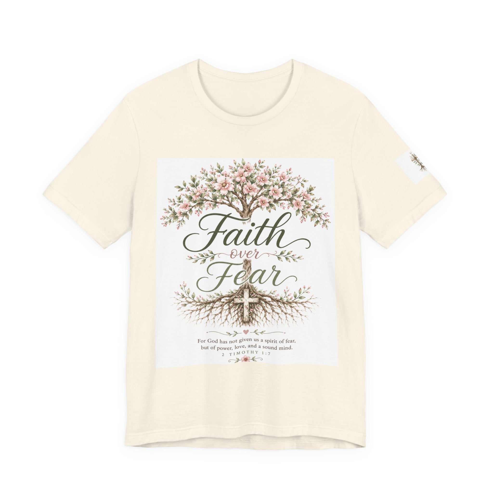 Julia's Graceful Roots™ Tee | Faith Over Fear Floral T-Shirt