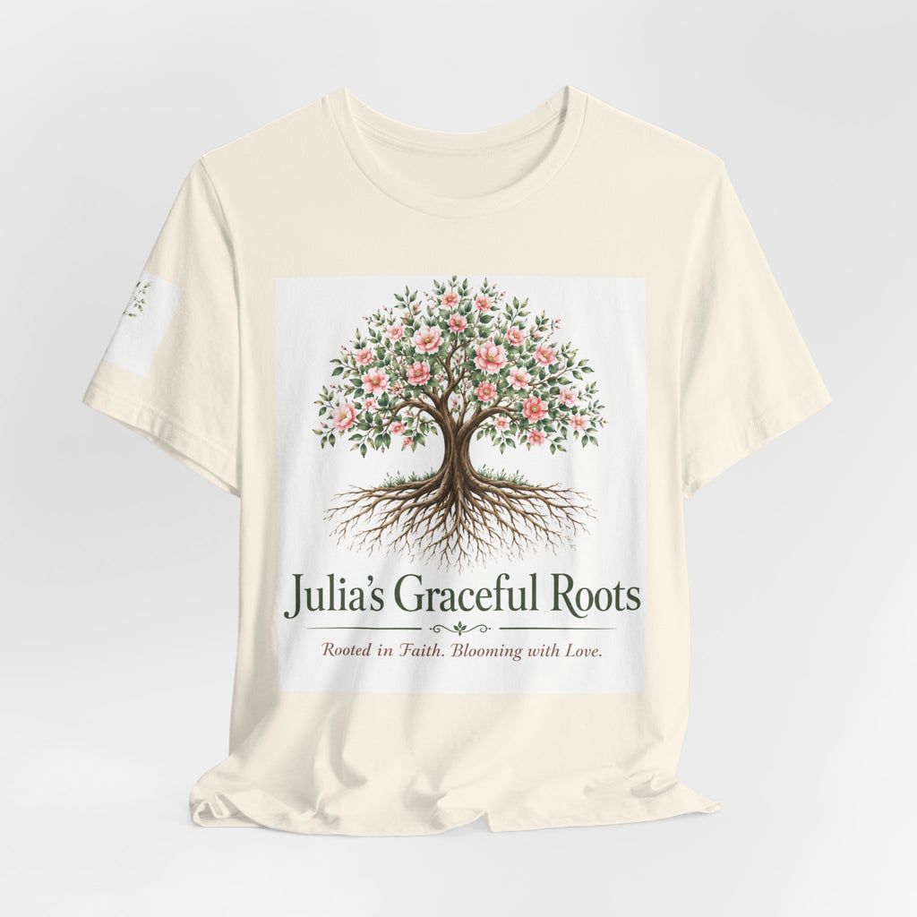 Julia's Graceful Roots™ Tree Tee | Rooted in Faith Floral T-Shirt