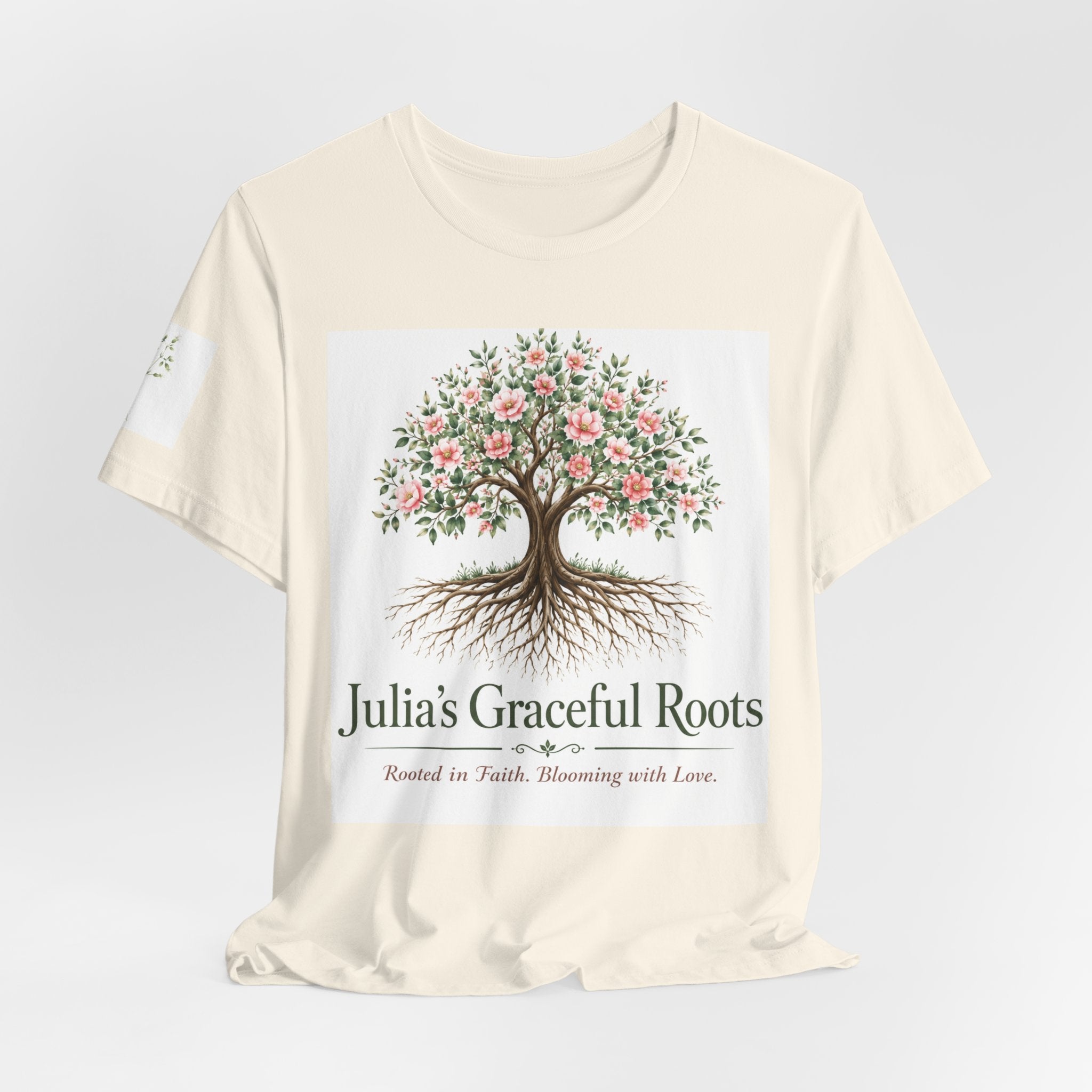 Julia's Graceful Roots™ Tree Tee | Rooted in Faith Floral T-Shirt